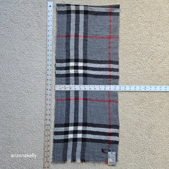 NWT Cashmere Plaid Lightweight Scarf FAIR TRADE Mary & Martha - Picture 2 of 11